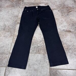 True Religion Jeans Womens Size 30 Straight Black Flap Pocket Boho